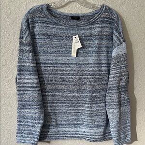 Talbots Heathered Blue Crew Neck Sweater Size Large